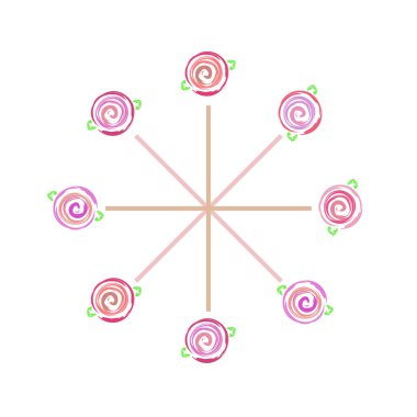 Sevgililer günü, gül, çiçek, tebrik kartı, vektör arka plan