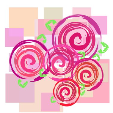 Sevgililer günü, gül, çiçek, tebrik kartı, vektör arka plan