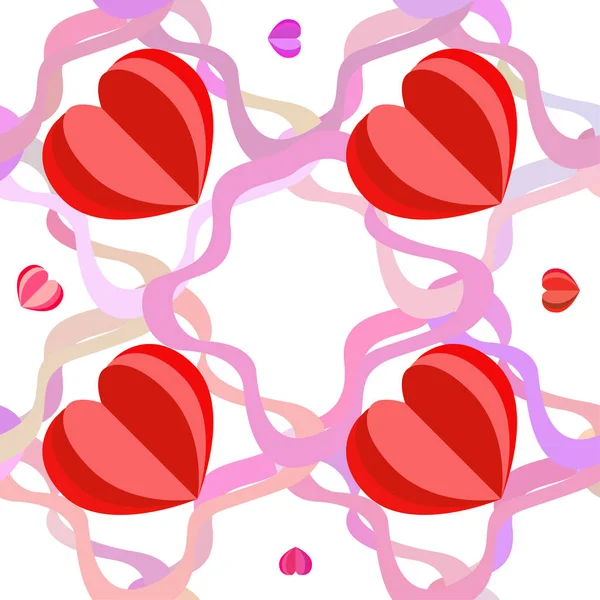 Walentynki Serce Karty Pozdrowieniami Tło Wektor — Wektor stockowy