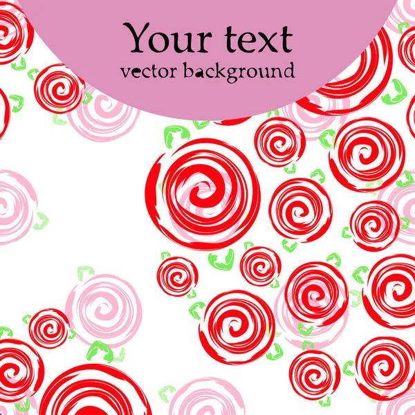Aftelkalender Voor Valentijnsdag Roos Bloem Wenskaart Vector Achtergrond — Stockvector