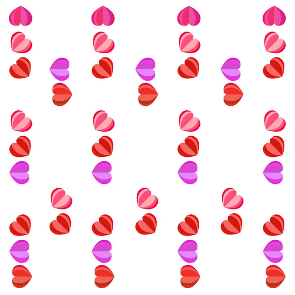 Aftelkalender Voor Valentijnsdag Hart Wenskaart Vector Achtergrond — Stockvector