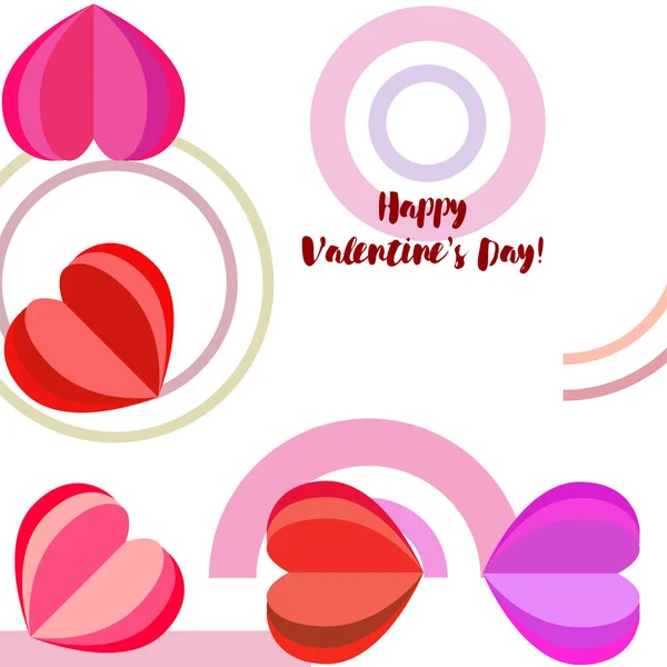 Valentine Day Heart Felicitare Fundal Vectorial — Vector de stoc