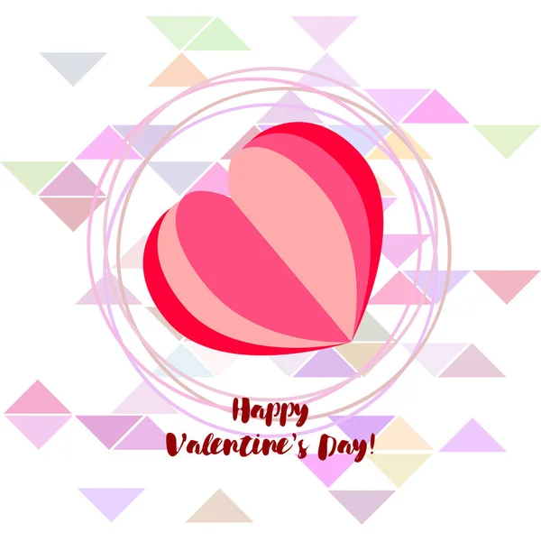 Saint Valentin Coeur Carte Vœux Fond Vectoriel — Image vectorielle