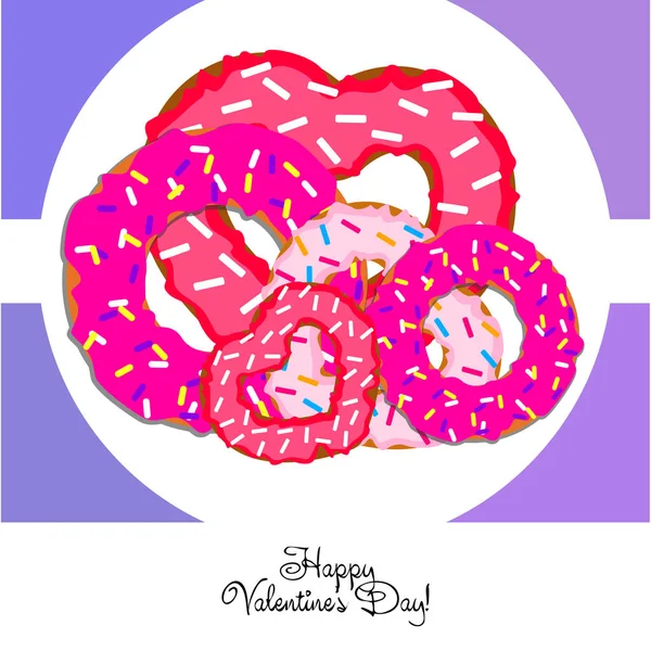 Saint Valentin Beigne Coeur Carte Voeux Fond Vectoriel — Image vectorielle