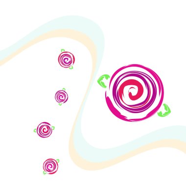 Sevgililer günü, gül, çiçek, tebrik kartı, vektör arka plan