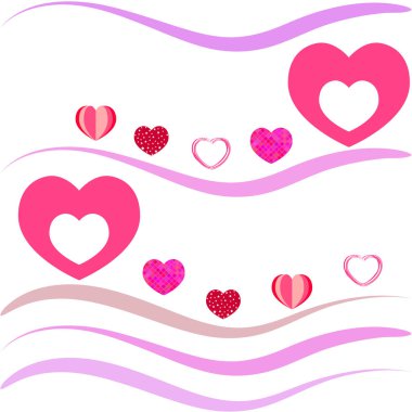 Sevgililer günü, kalp, tebrik kartı, vektör arka plan