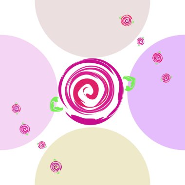 Sevgililer günü, gül, çiçek, tebrik kartı, vektör arka plan