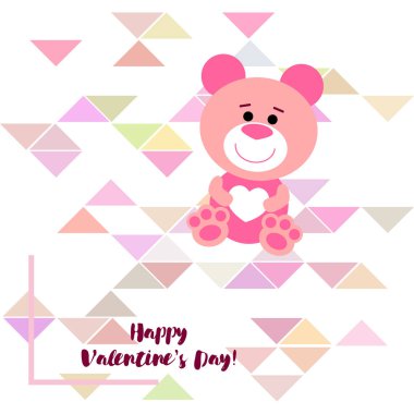 Sevgililer günü, oyuncak ayı, kutlama, vektör arka plan