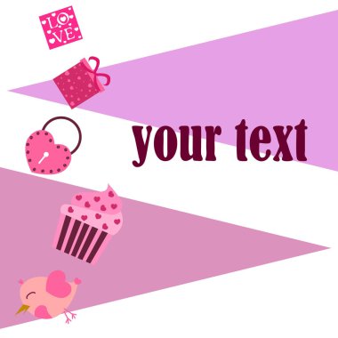 St. Valentine's Day için kutlama öğeleri kümesi. Beyaz arka plan üzerinde izole düz vektör çizim