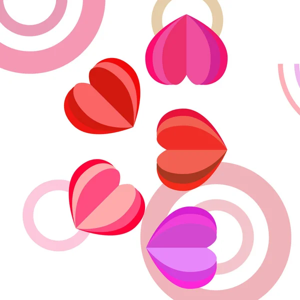 Saint Valentin Coeur Carte Vœux Fond Vectoriel — Image vectorielle