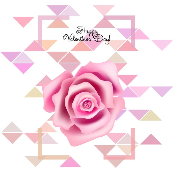 День Святого Валентина Троянди Вітальних Листівок Векторні Фону — стоковий вектор