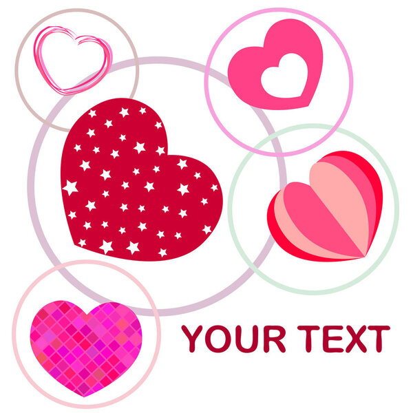 День святого Валентина, сердце, открытки, векторный фон
