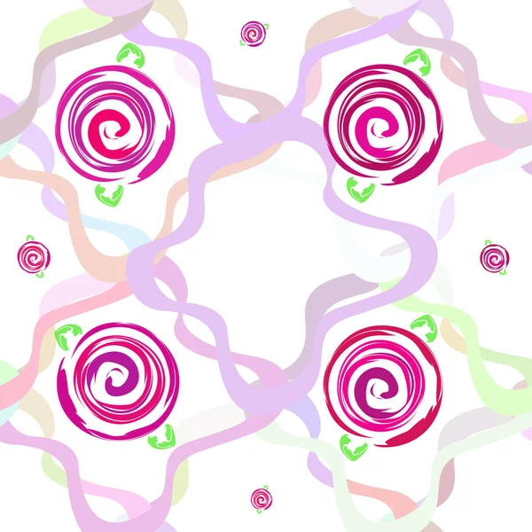 Saint Valentin Rose Fleur Carte Voeux Fond Vectoriel — Image vectorielle