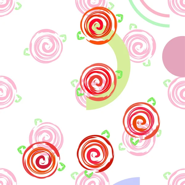 San Valentín Rosa Flor Tarjeta Felicitación Vector Fondo — Archivo Imágenes Vectoriales