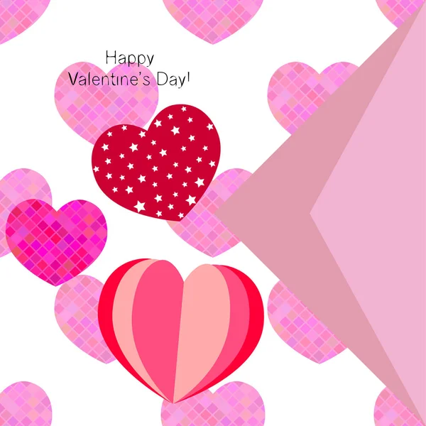 Valentine's Day, heart, greeting card, vector background