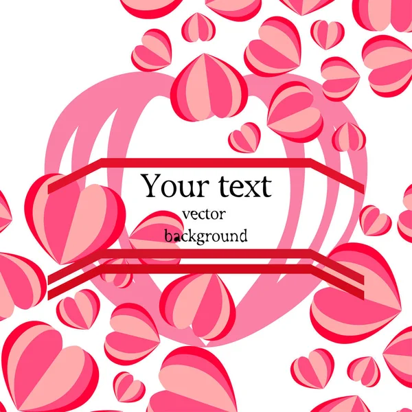 Valentine's Day, heart, greeting card, vector background