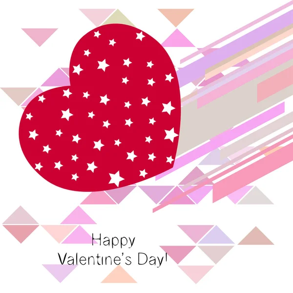 Saint Valentin Coeur Carte Vœux Fond Vectoriel — Image vectorielle
