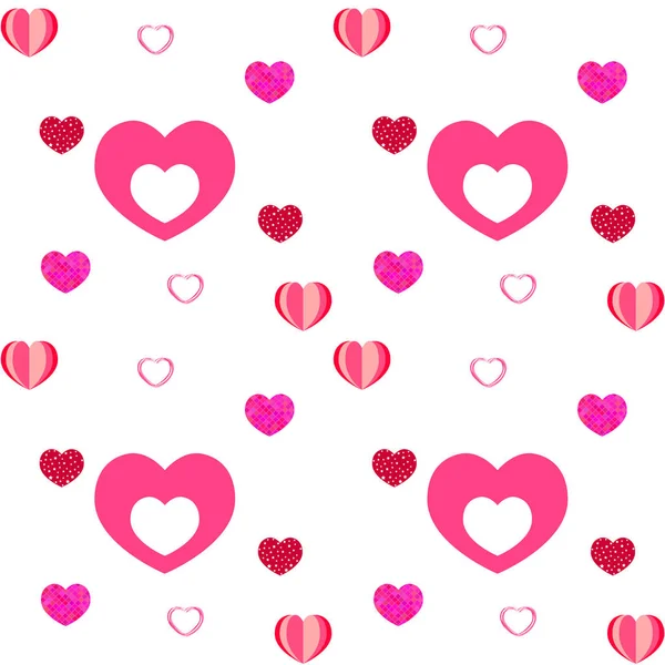 Día San Valentín Corazón Tarjeta Felicitación Vector Fondo — Archivo Imágenes Vectoriales