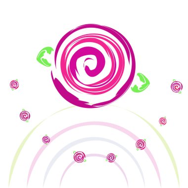 Sevgililer günü, gül, çiçek, tebrik kartı, vektör arka plan