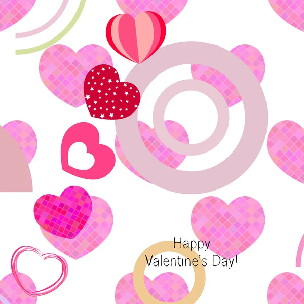 バレンタインの日 グリーティング カードのベクトルの背景 — ストックベクタ