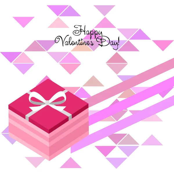 バレンタインの日 ギフト グリーティング カードのベクトルの背景 — ストックベクタ