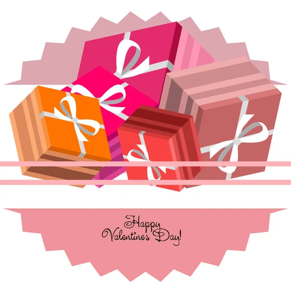 Ημέρα Του Αγίου Βαλεντίνου Είδη Δώρων Ευχετήρια Κάρτα Διάνυσμα Φόντο — Διανυσματικό Αρχείο