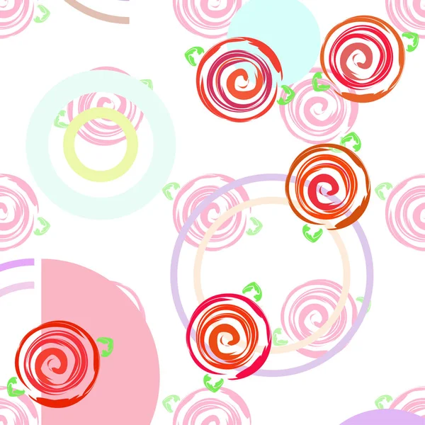 San Valentín Rosa Flor Tarjeta Felicitación Vector Fondo — Archivo Imágenes Vectoriales