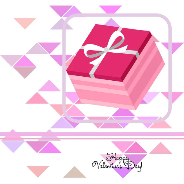 Saint Valentin Cadeau Carte Voeux Fond Vectoriel — Image vectorielle