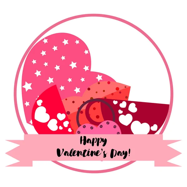 Día San Valentín Taza Cerradura Labios Corazón Vector Fondo — Vector de stock