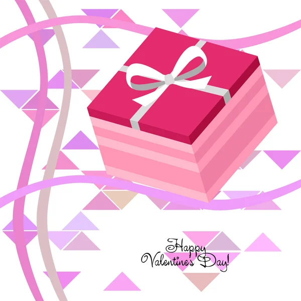 Saint Valentin Cadeau Carte Voeux Fond Vectoriel — Image vectorielle