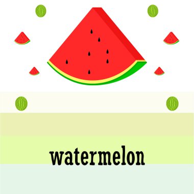 karpuz arka plan, kart. Vektör çizim 