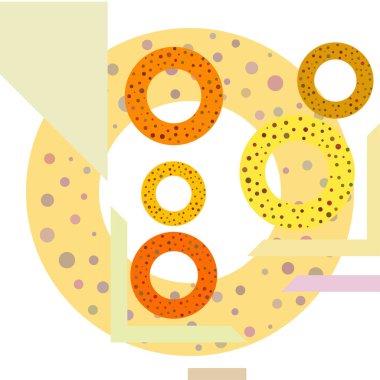 simit arka plan kopya alanı ile. Vektör çizim 