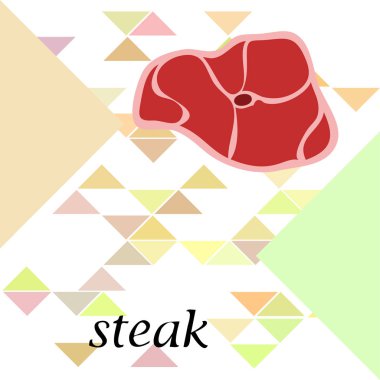 Taze biftek kutsal kişilerin resmi, vektör çizim 