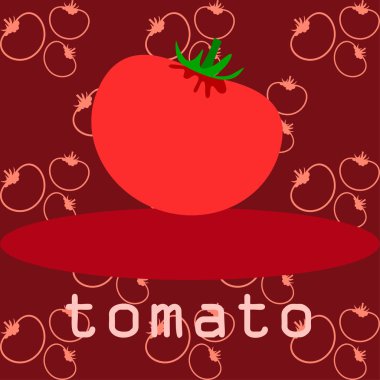 domates arka plan kopya alanı ile. Vektör çizim 