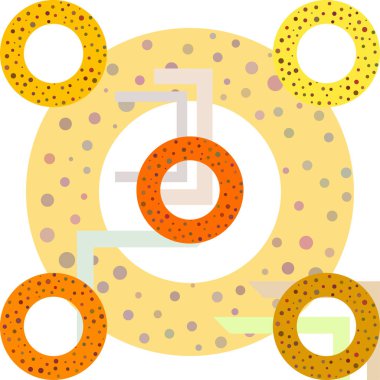 simit arka plan kopya alanı ile. Vektör çizim 