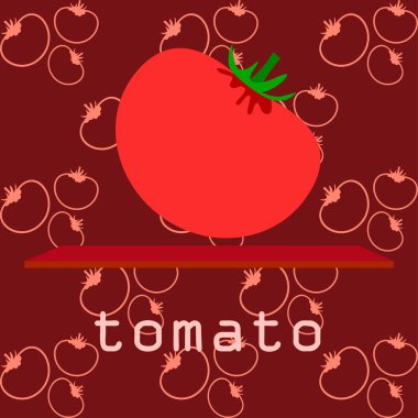 domates arka plan kopya alanı ile. Vektör çizim 
