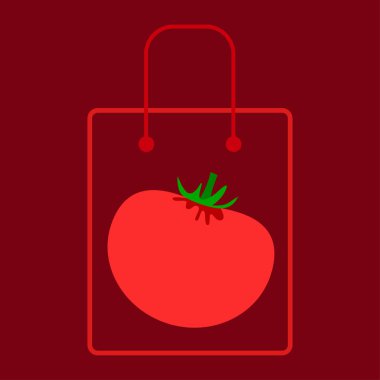 domates arka plan kopya alanı ile. Vektör çizim 