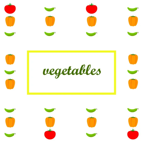 Fresh Vegetables Background Vector Illustration — Stock Vector