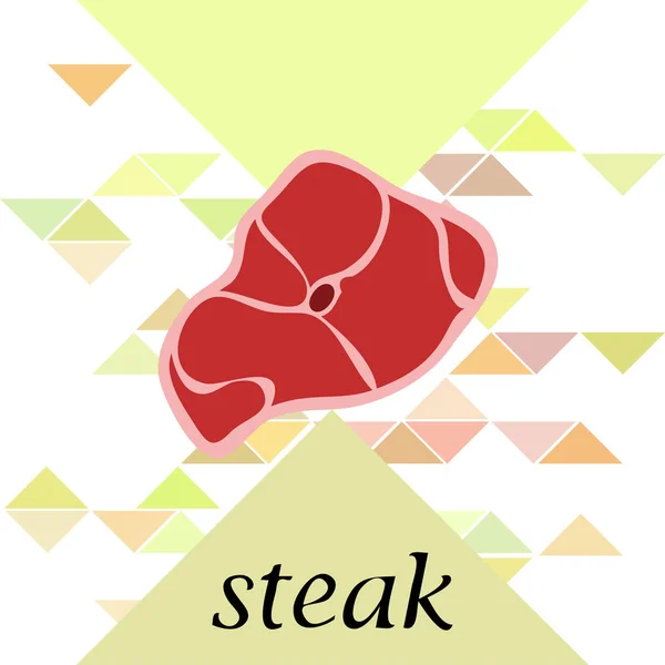 Frisches Steak Symbol Vektorillustration — Stockvektor