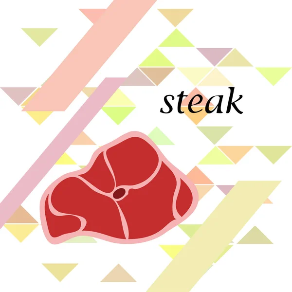 Frisches Steak Symbol Vektorillustration — Stockvektor