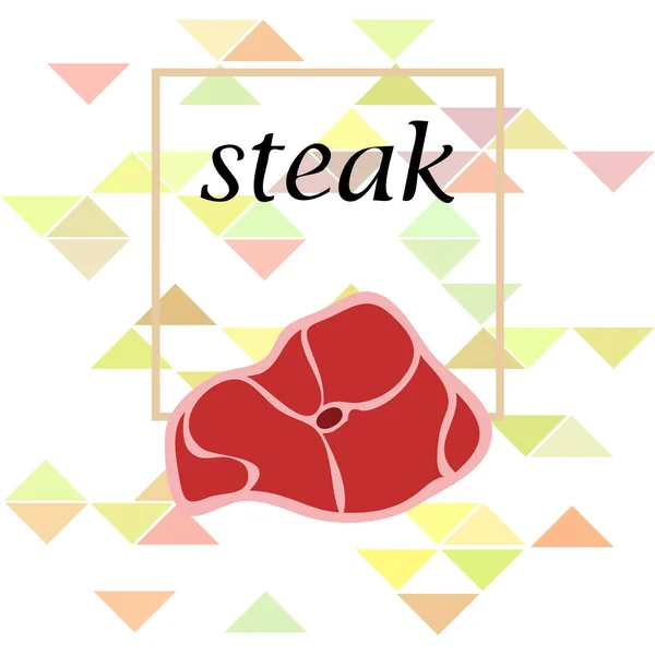 Frisches Steak Symbol Vektorillustration — Stockvektor