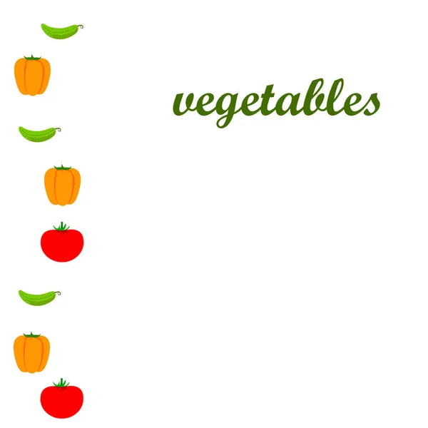 Fondo Verduras Frescas Ilustración Vectorial — Archivo Imágenes Vectoriales