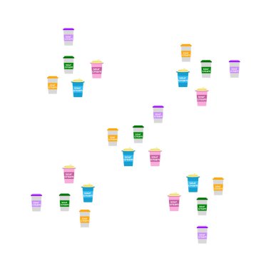 Ekşi krema. Süt ürünlerinin vektör illüstrasyonu.