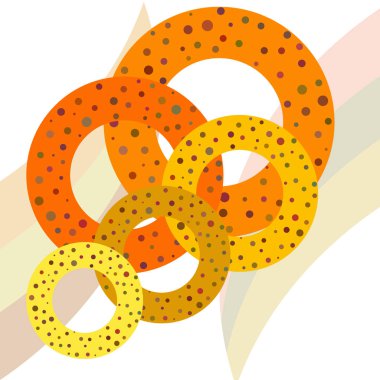 simit arka plan kopya alanı ile. Vektör çizim 