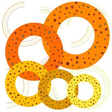 simit arka plan kopya alanı ile. Vektör çizim 