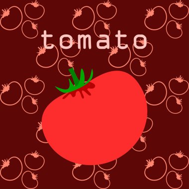 domates arka plan kopya alanı ile. Vektör çizim 