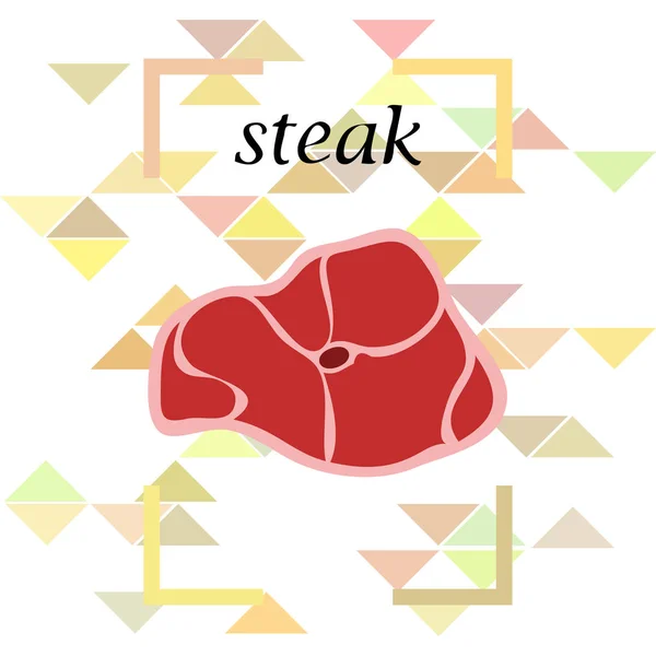 Frisches Steak Symbol Vektorillustration — Stockvektor