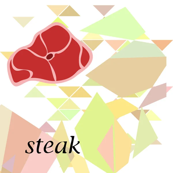 Frisches Steak Symbol Vektorillustration — Stockvektor