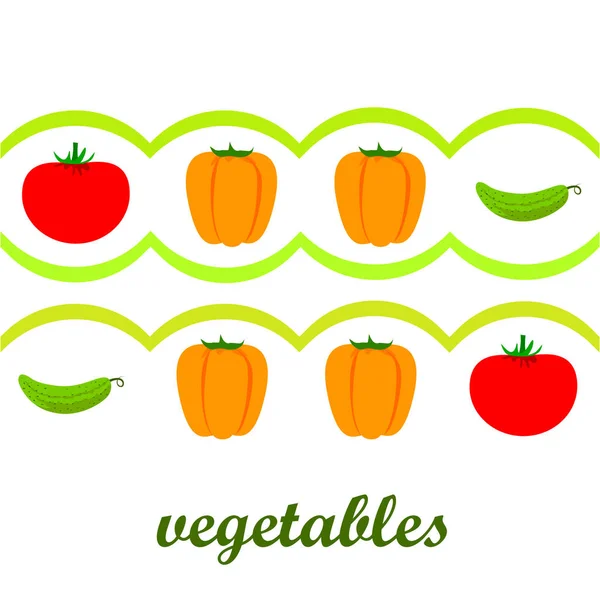 Fond Légumes Frais Illustration Vectorielle — Image vectorielle