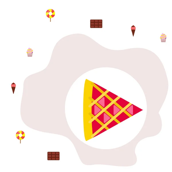 Chocolat, bonbons, gâteau, tarte, crème glacée, sucré, illustration vectorielle abstraite . — Image vectorielle
